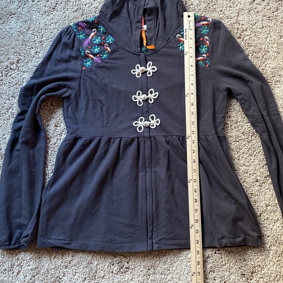 SUNDAY (days of the week) zippered layering top L - Picture 9 of 10